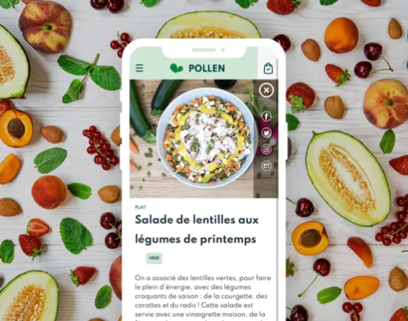 Pollen - Vente de plats sains et équilibrés, livrés en triporteurs